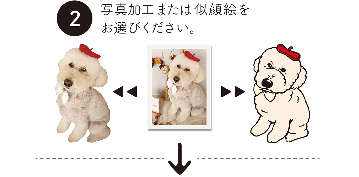 ペットの写真からオリジナルグッズを作成